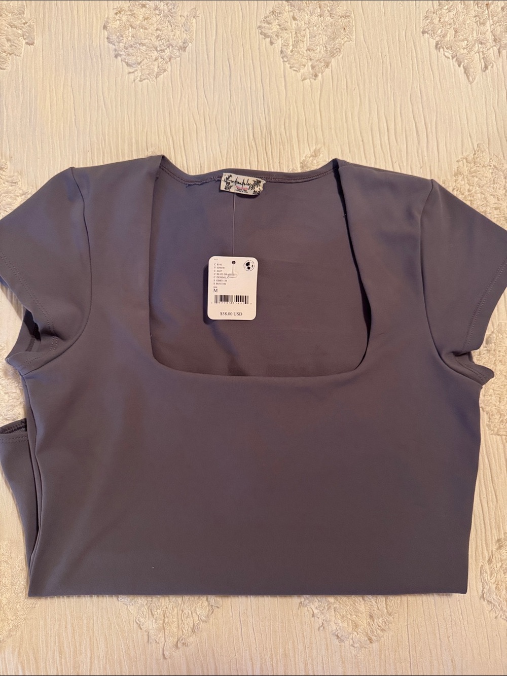 Free People Square Eyes Thong Bodysuit